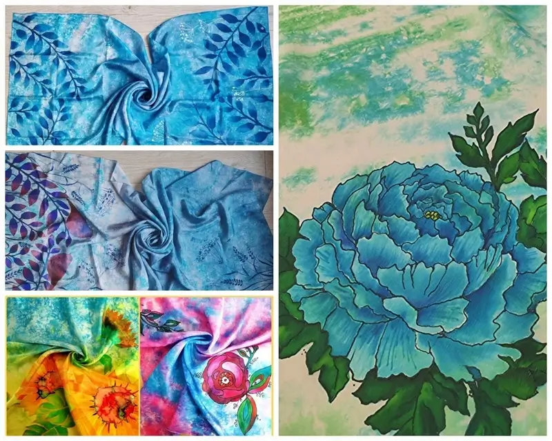 Шелковый платок (смешанная техника  )